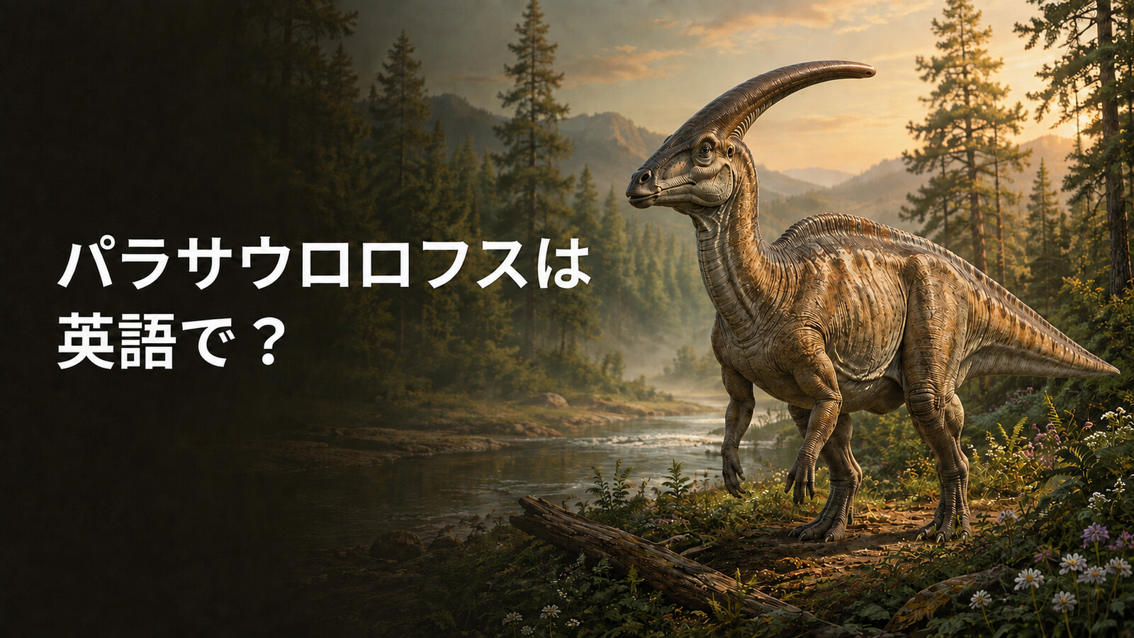 パラサウロロフスは英語で？Parasaurolophusの発音・意味と長いトサカ