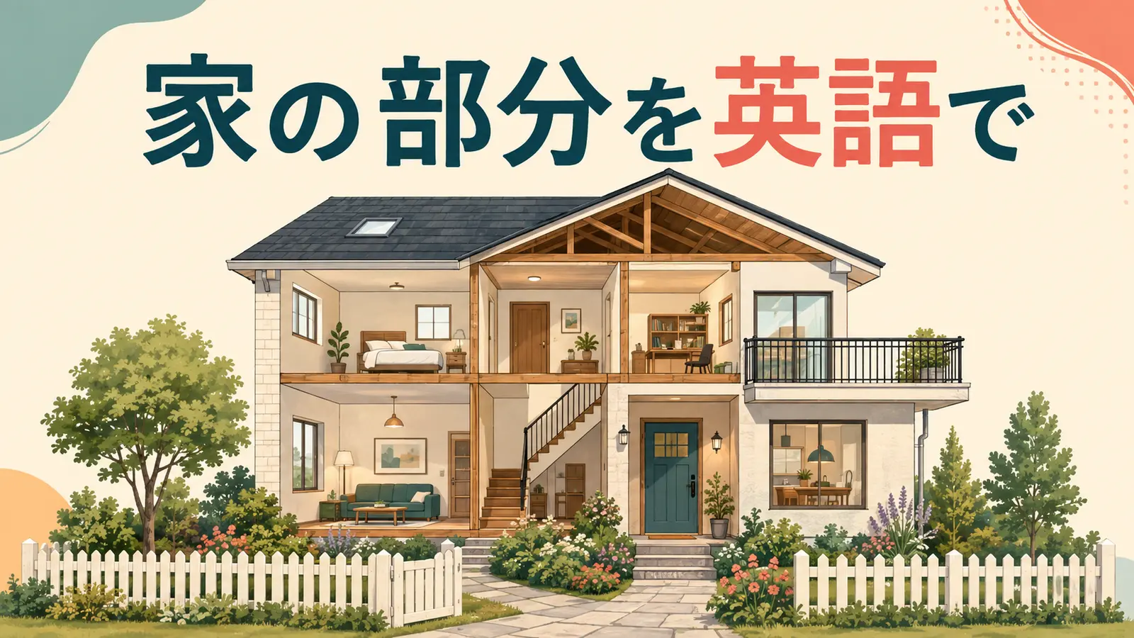 屋根・壁・床・天井・窓・ドアなど家の部分の英語