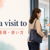 pay a visit toの意味・語順・使い方を解説するアイキャッチ画像