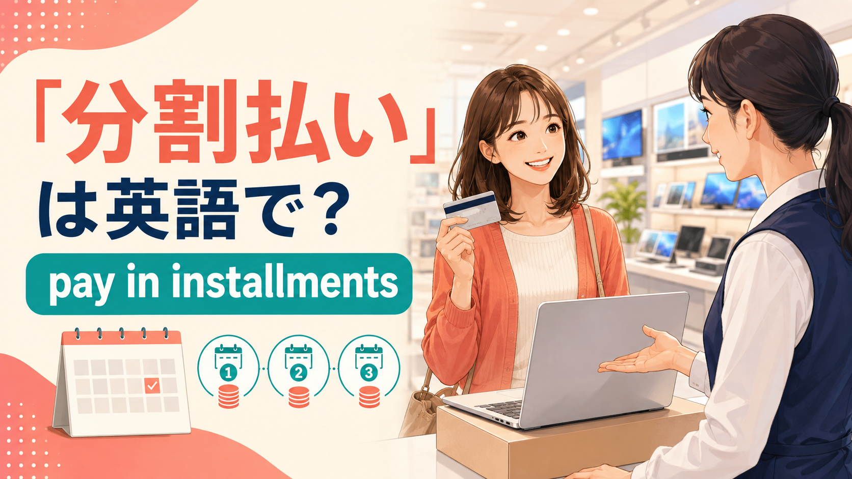 「分割払い」は英語で?pay in installments
