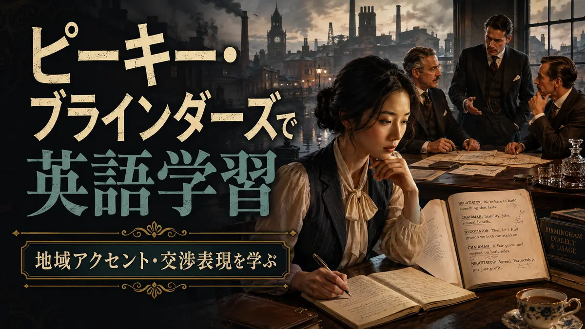 『ピーキー・ブラインダーズ』で英語学習｜地域アクセント・交渉表現を学ぶ