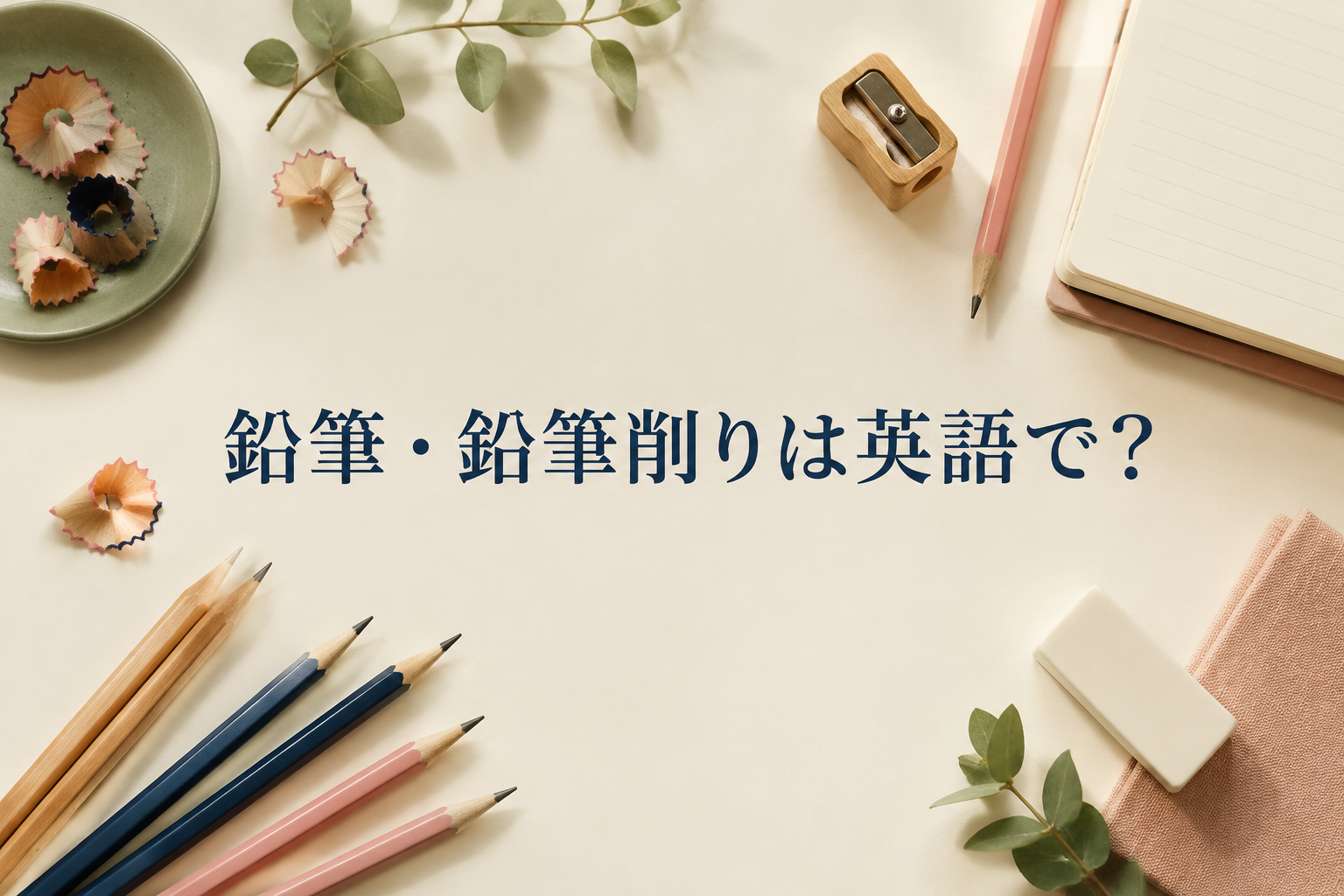 鉛筆・鉛筆削りは英語でpencil・pencil sharpener