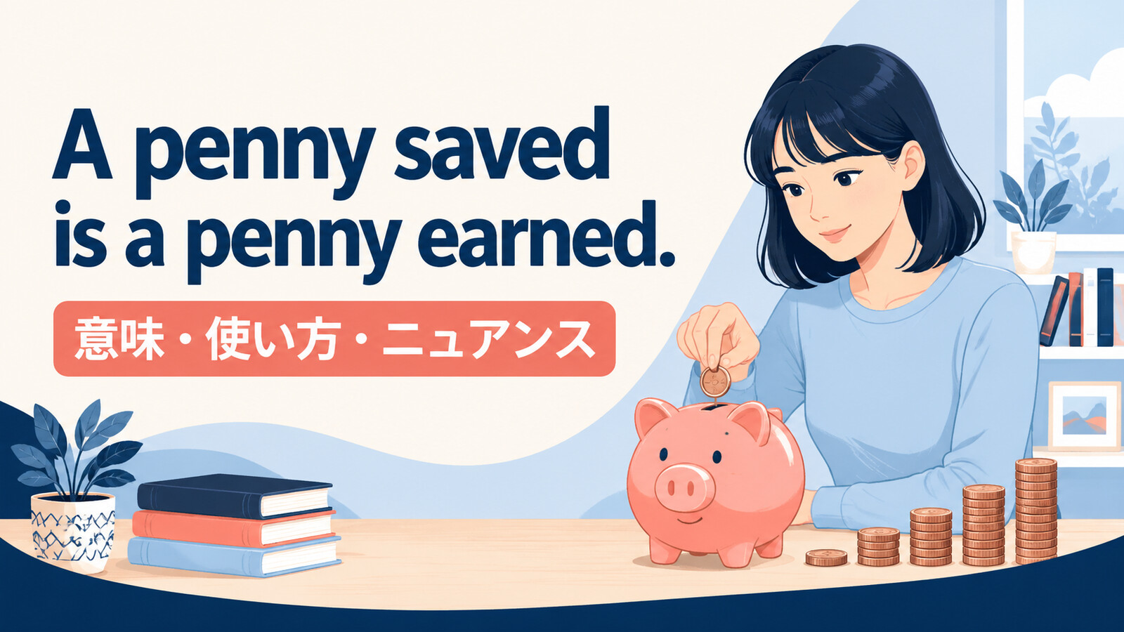 A penny saved is a penny earned.の意味・使い方