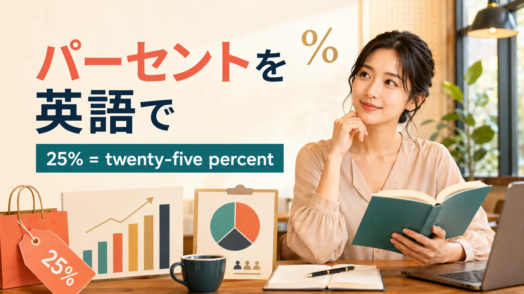 パーセントを英語で｜25%・100%の読み方とpercent・percentageの違い