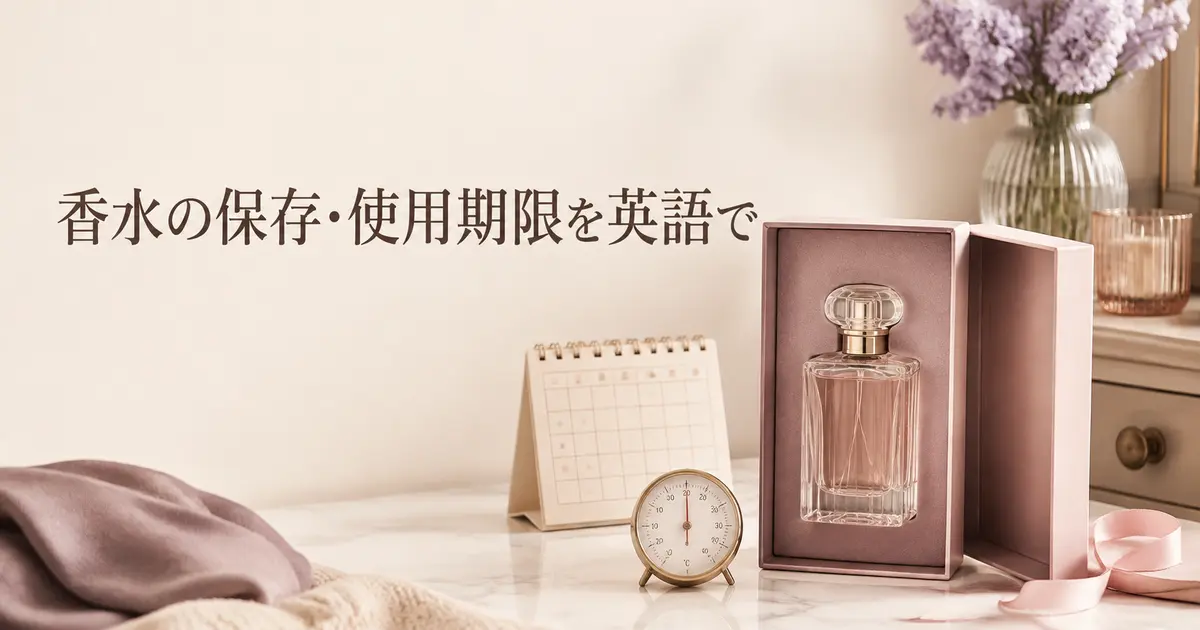香水の保存・使用期限を英語で｜store・shelf life・expiration date・go bad