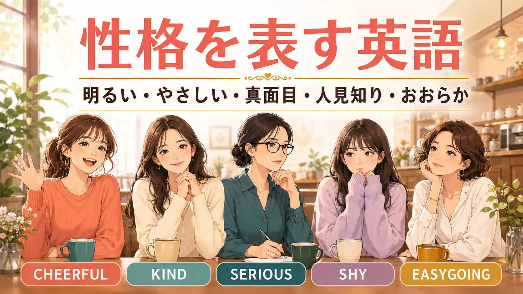 性格を表す英語一覧｜明るい・やさしい・真面目・人見知りなど50選