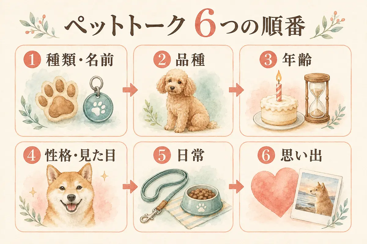 ペットについて英語で話す6つの順番