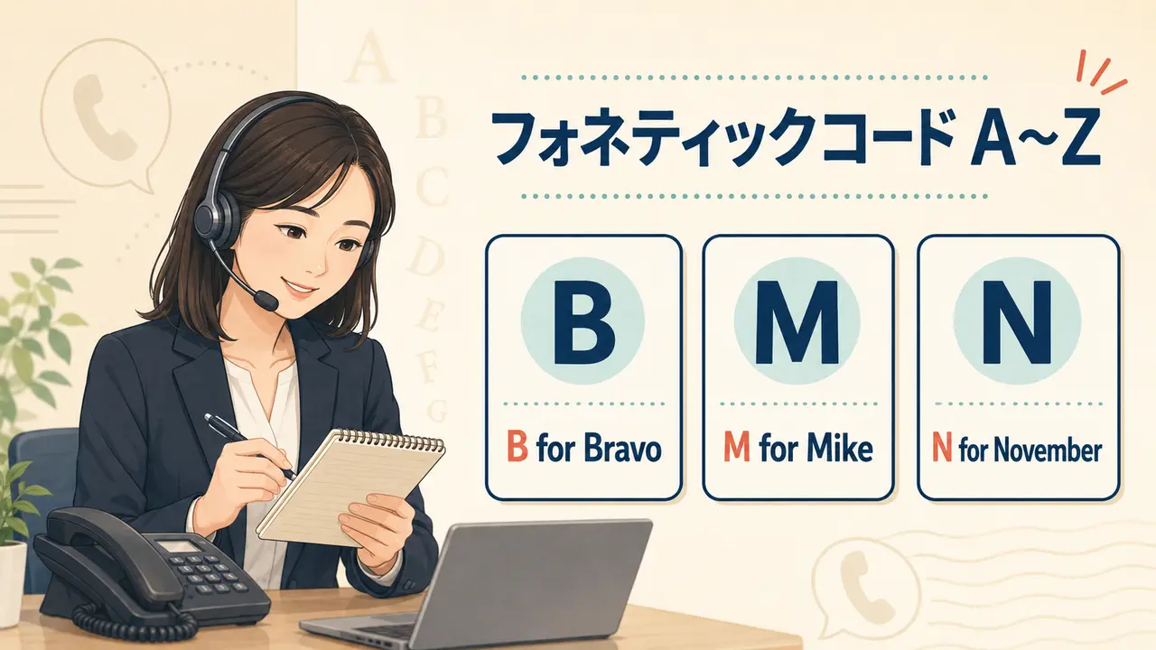 電話で英語のスペルを伝えるには？フォネティックコードA〜Z一覧