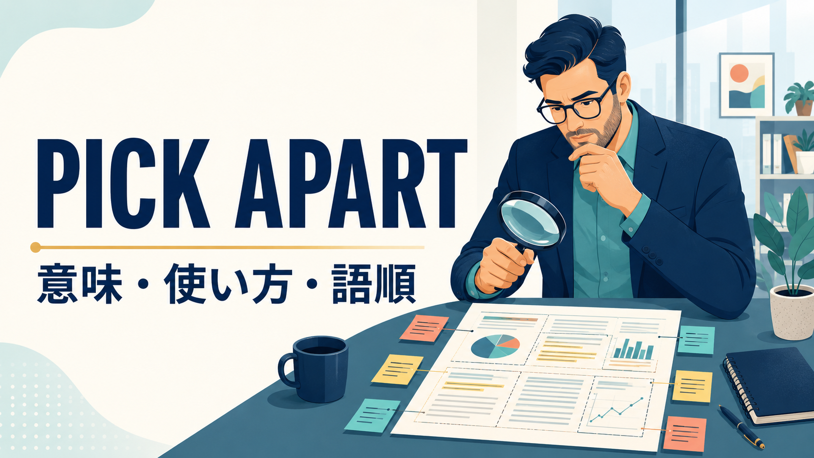 pick apartの意味は？「細かく分析する・徹底的に批判する」の使い方・語順とtake apartとの違い