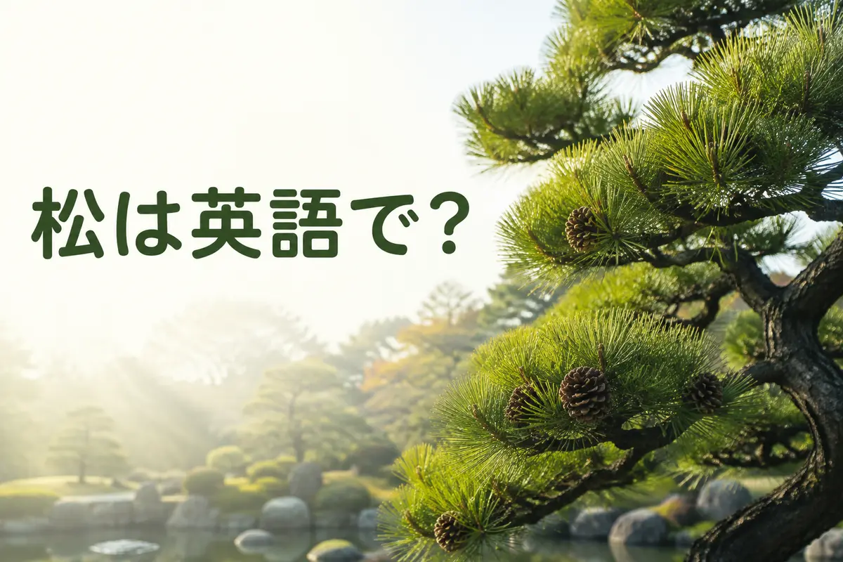 松は英語でpineと紹介する記事のアイキャッチ