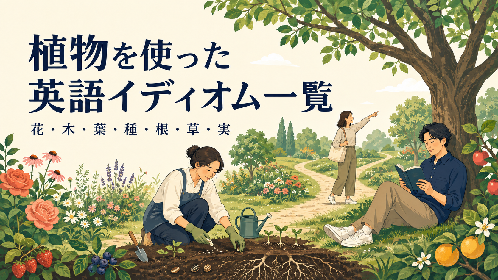 花・木・葉・種・根・草・実を使った英語イディオム一覧