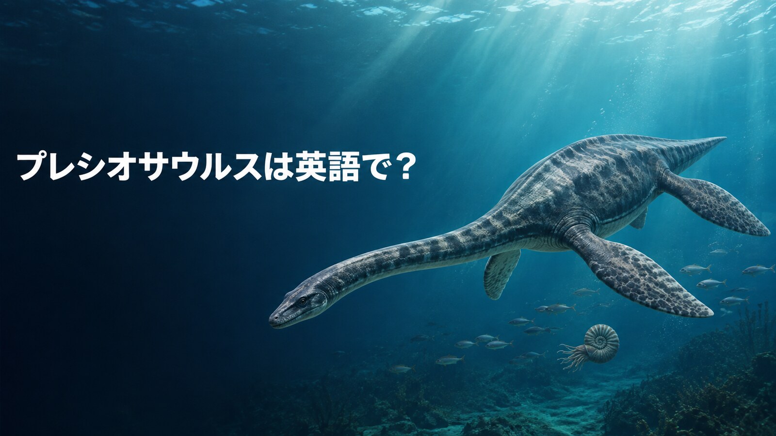 プレシオサウルスは英語で？Plesiosaurusの発音・名前の意味と首長竜の英語