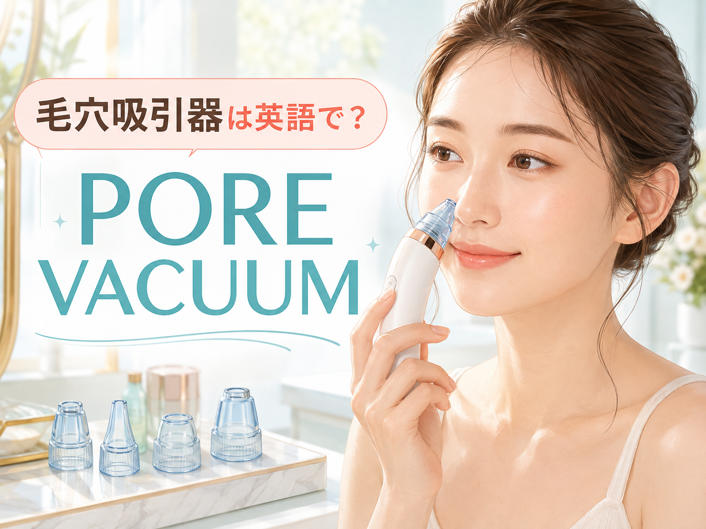 毛穴吸引器は英語で?pore vacuumの意味と使い方