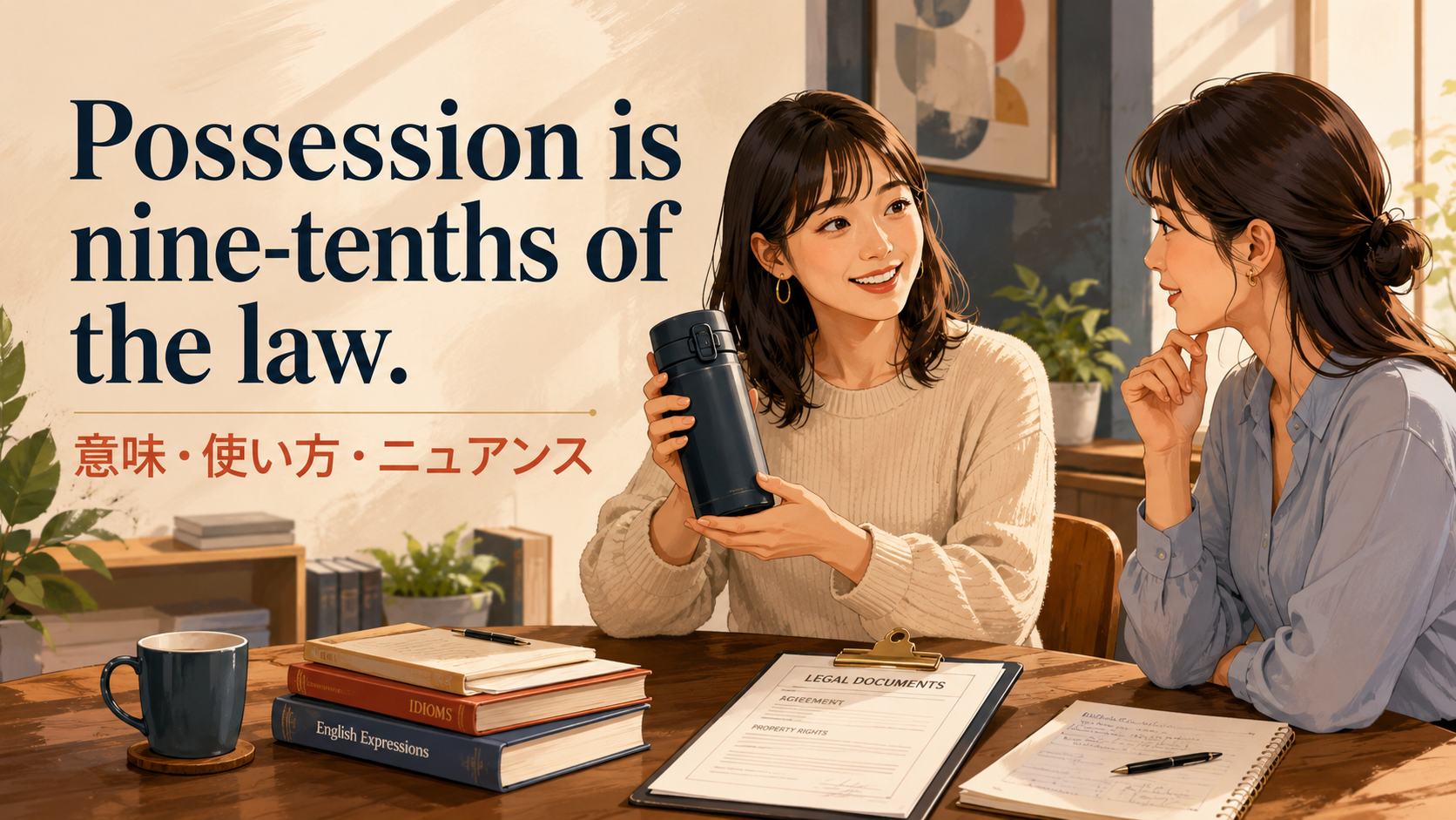 Possession is nine-tenths of the law.の意味は？使い方・ニュアンスと例文