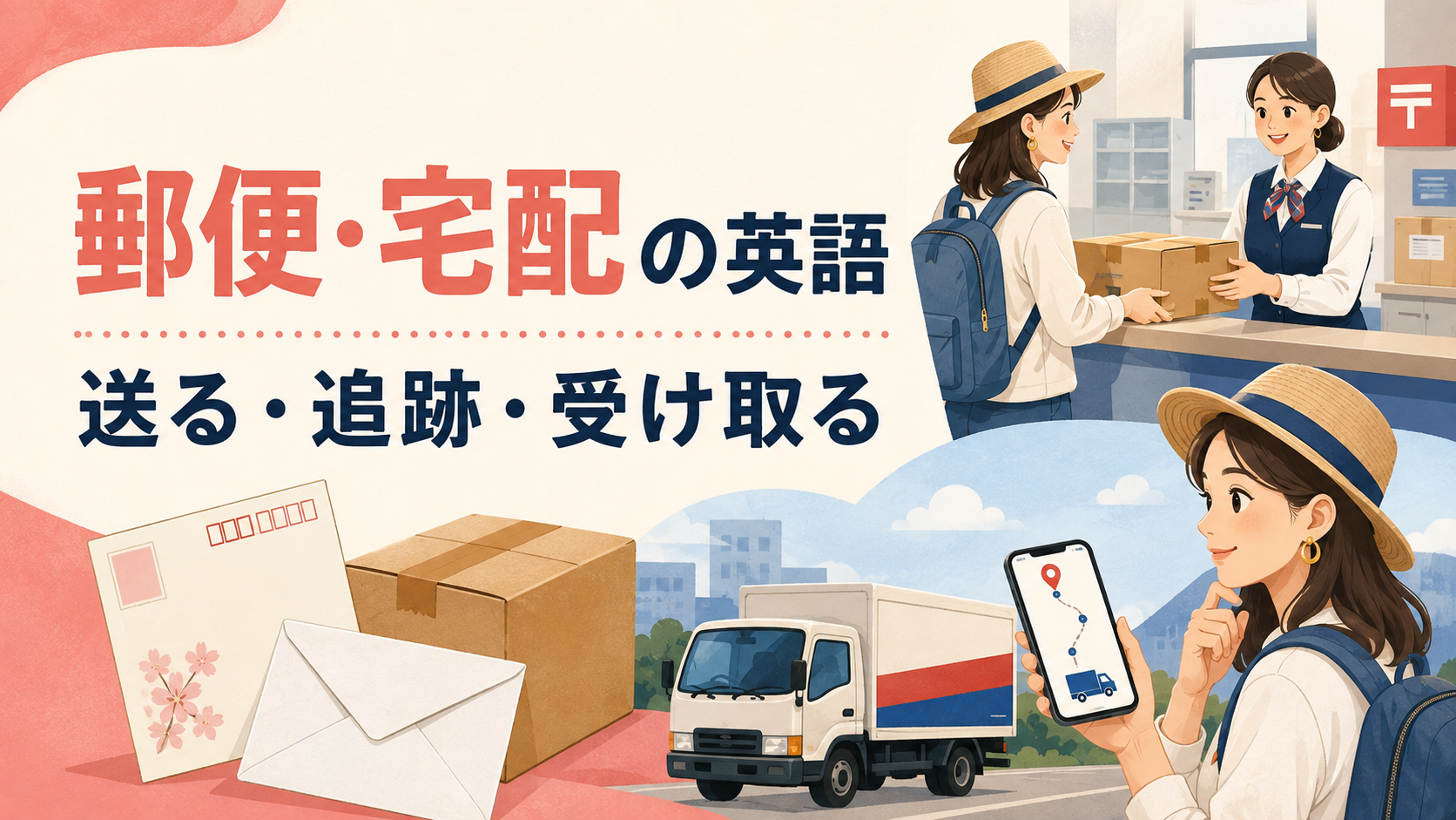 郵便局で荷物を送り追跡して受け取るまでの郵便・宅配英語総まとめ