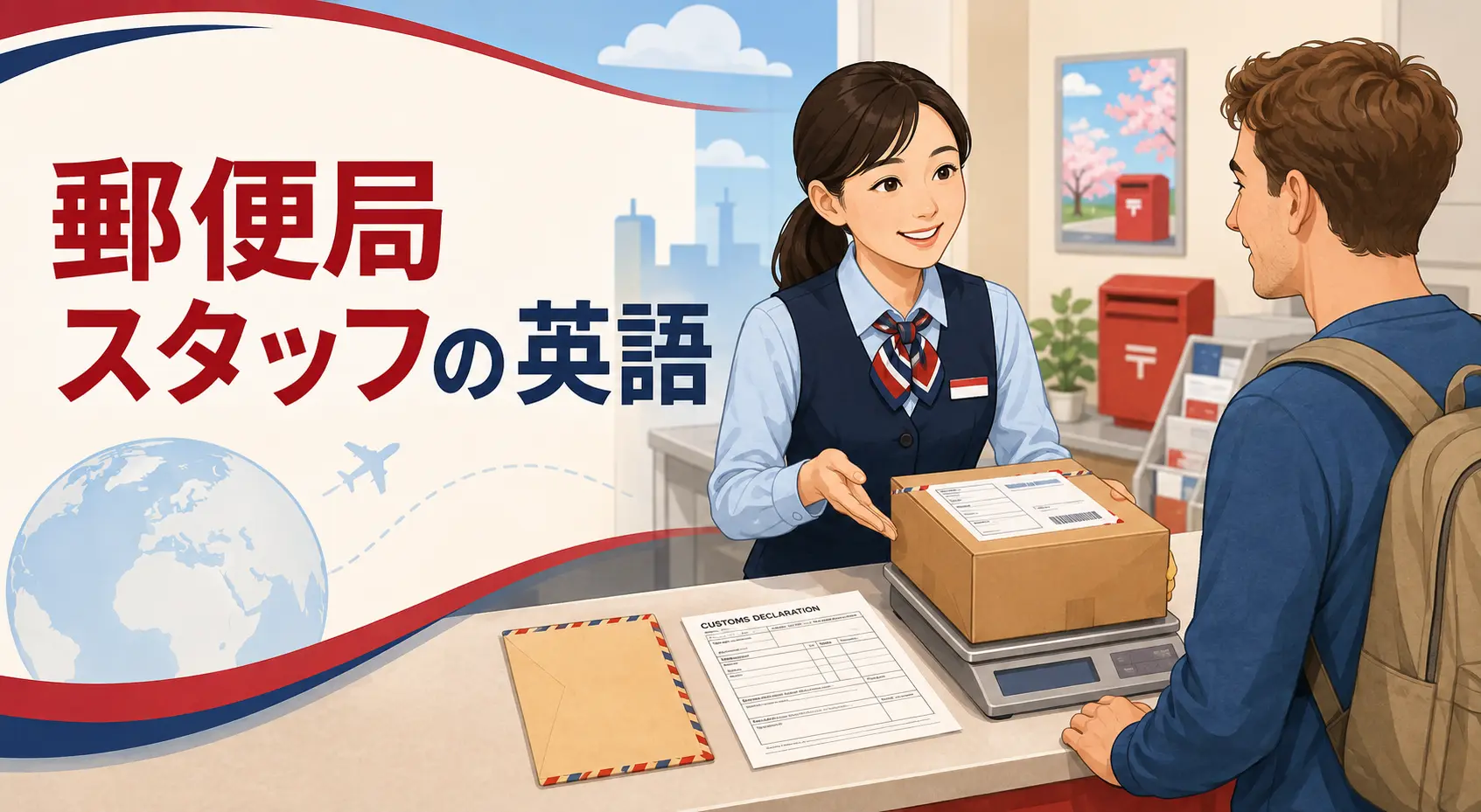 郵便局スタッフが使う英語｜国際郵便・料金・税関申告・追跡のフレーズ