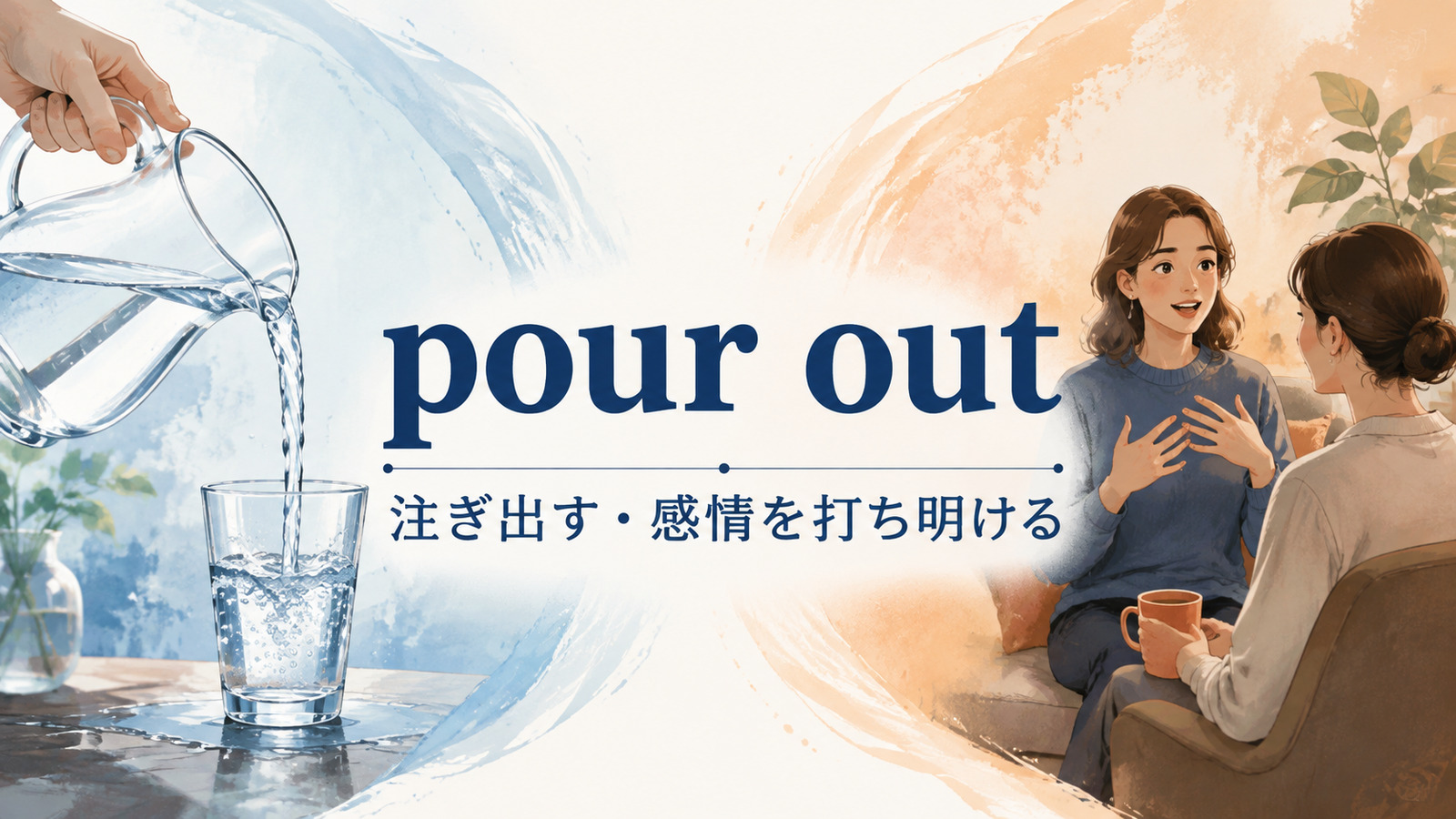 pour outの意味と使い方を解説するアイキャッチ画像