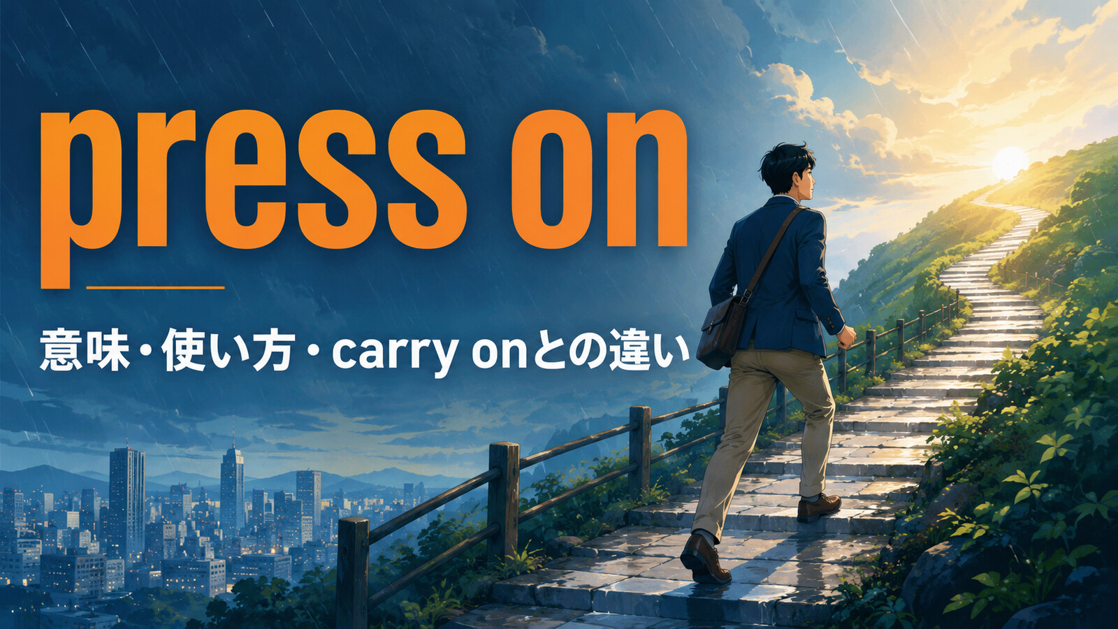 press onの意味・使い方｜carry on・keep goingとの違いを例文で解説
