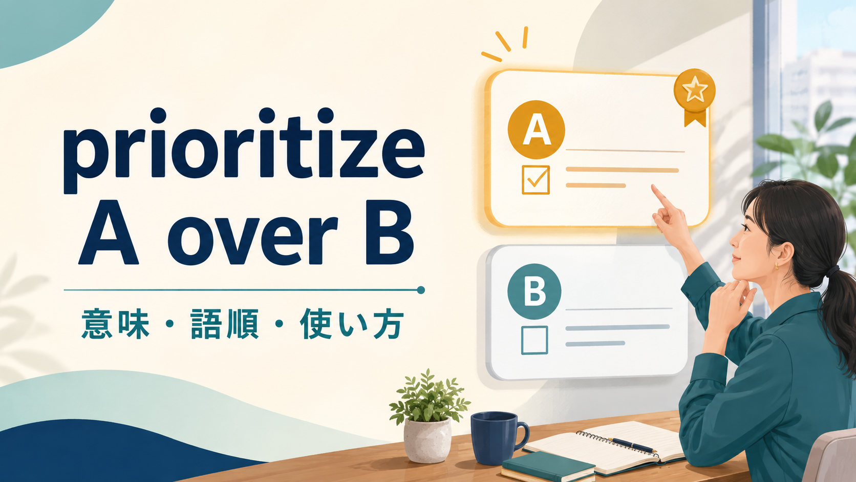 prioritize A over Bの意味は？語順・使い方とprefer A to Bとの違い