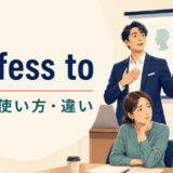 profess toの意味・使い方・違いを解説するアイキャッチ画像