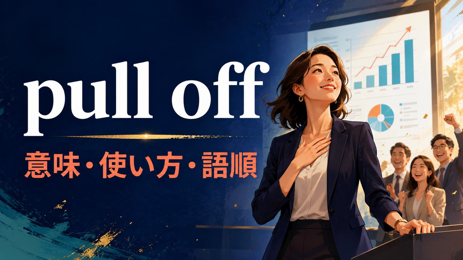 pull offの意味・使い方・語順を解説するアイキャッチ画像
