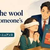 pull the wool over someone’s eyesの意味と使い方を示すアイキャッチ