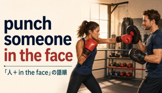punch someone in the faceの意味・語順は？hit・strike・slapとの違い