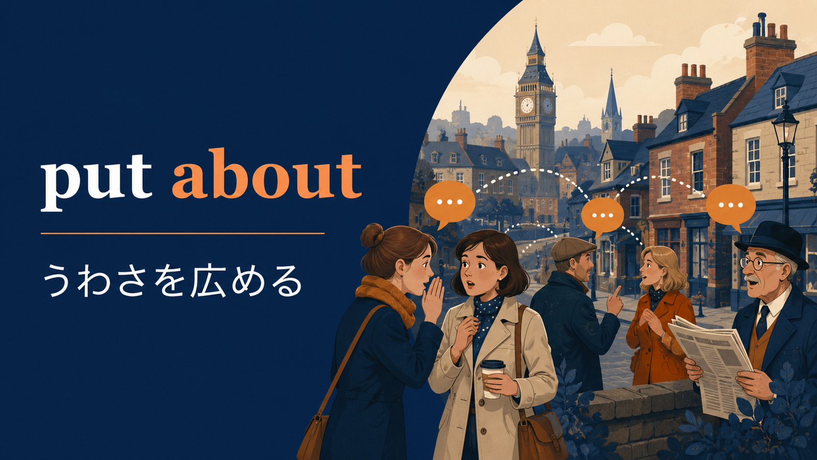 put aboutの意味は？「うわさを言いふらす」イギリス英語の使い方