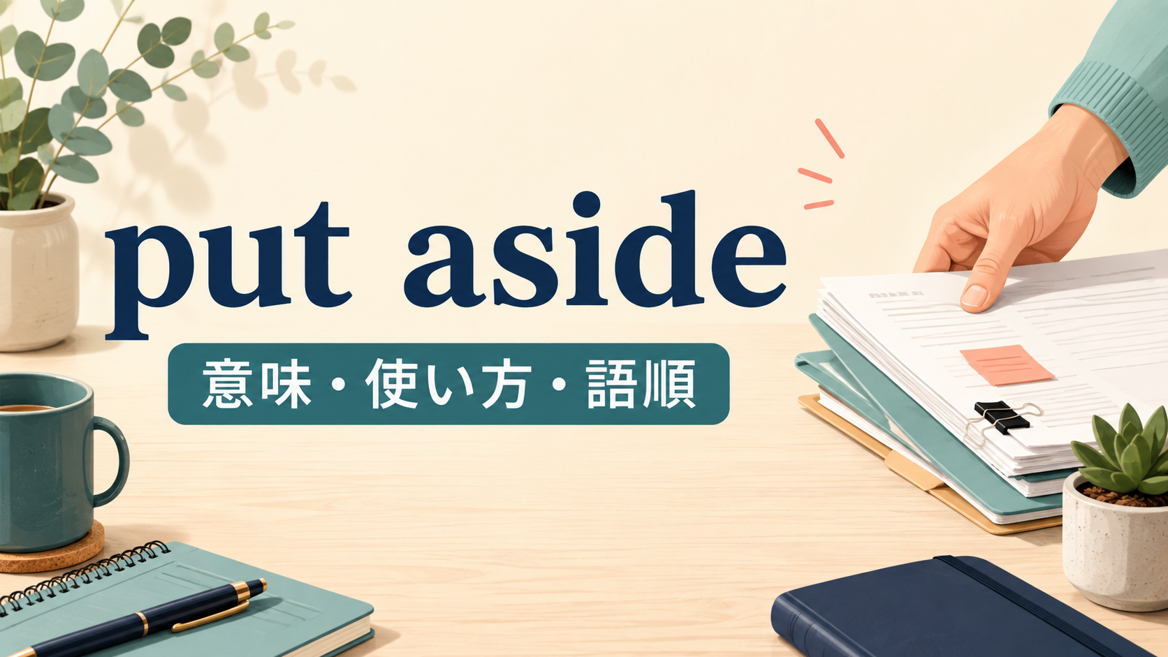 put asideの意味は？「脇に置く・取っておく」の使い方・語順とset asideとの違い