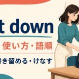 put down featured.jpgの意味・使い方・語順を示すアイキャッチ画像