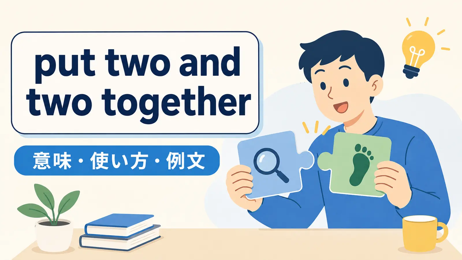 put two and two togetherの意味は？「察する・推測する」の使い方と例文