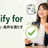 qualify forの意味は「資格を得る・条件を満たす」