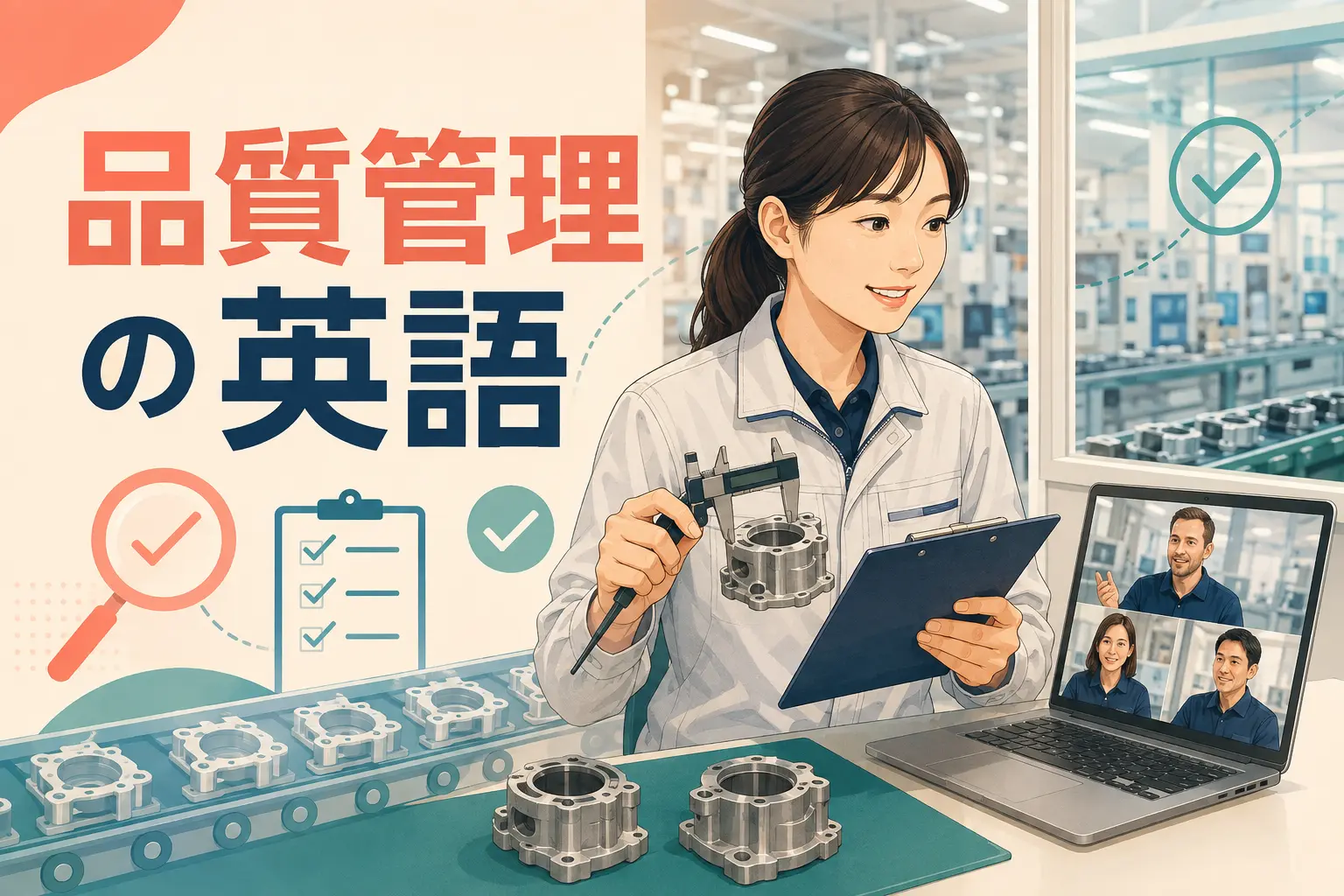品質管理の英語フレーズ｜検査・不具合報告・原因調査・是正措置・監査対応