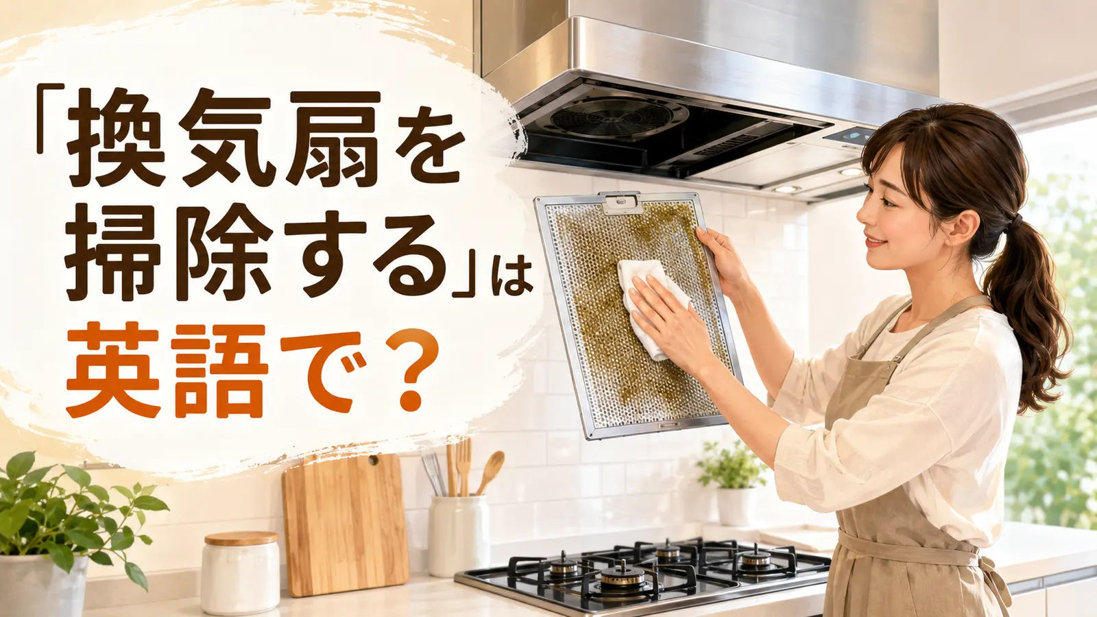 「換気扇を掃除する」は英語で？exhaust fan・range hoodとフィルター掃除