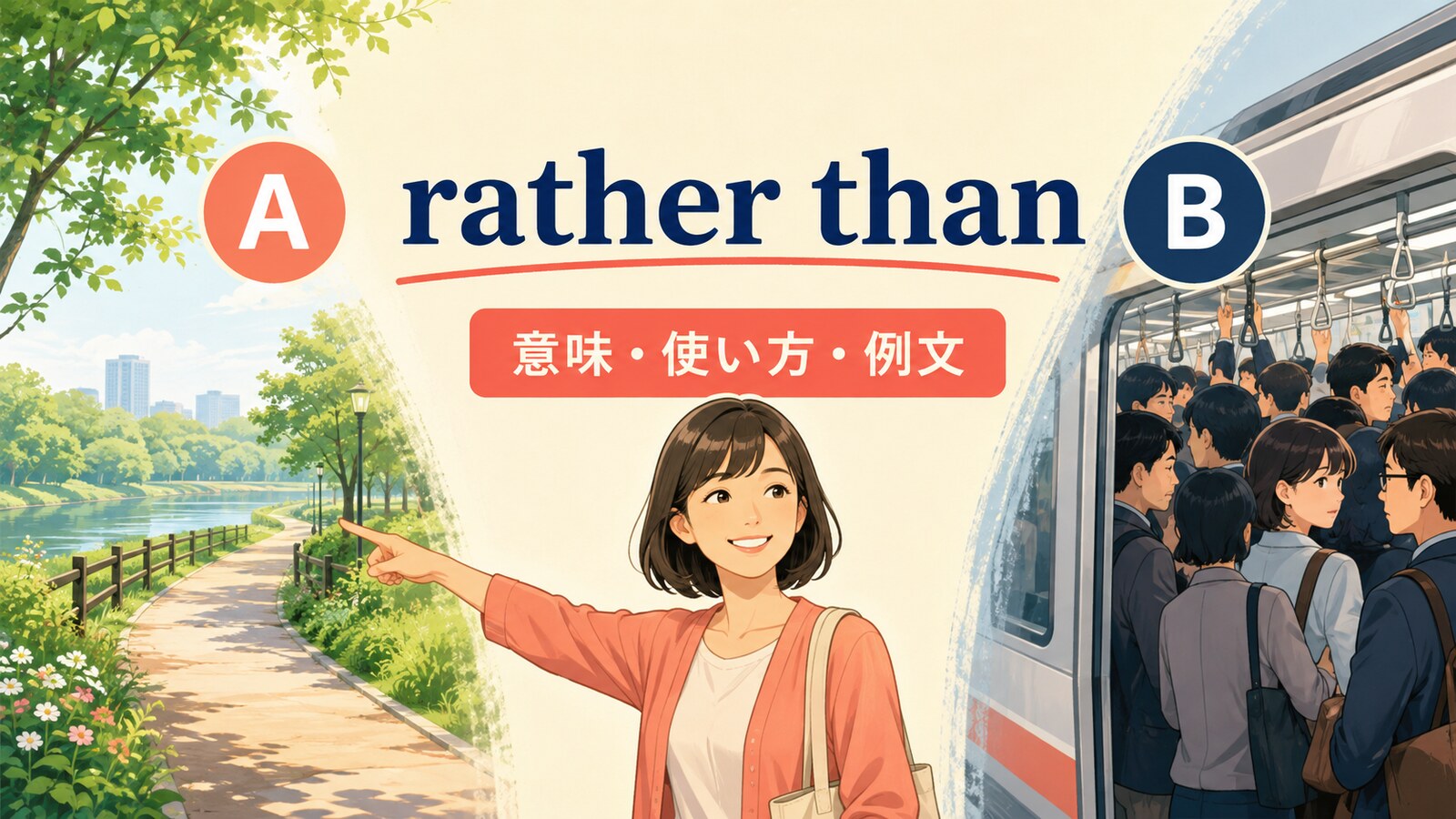 rather thanの意味は？instead of・would ratherとの違いと使い方・例文