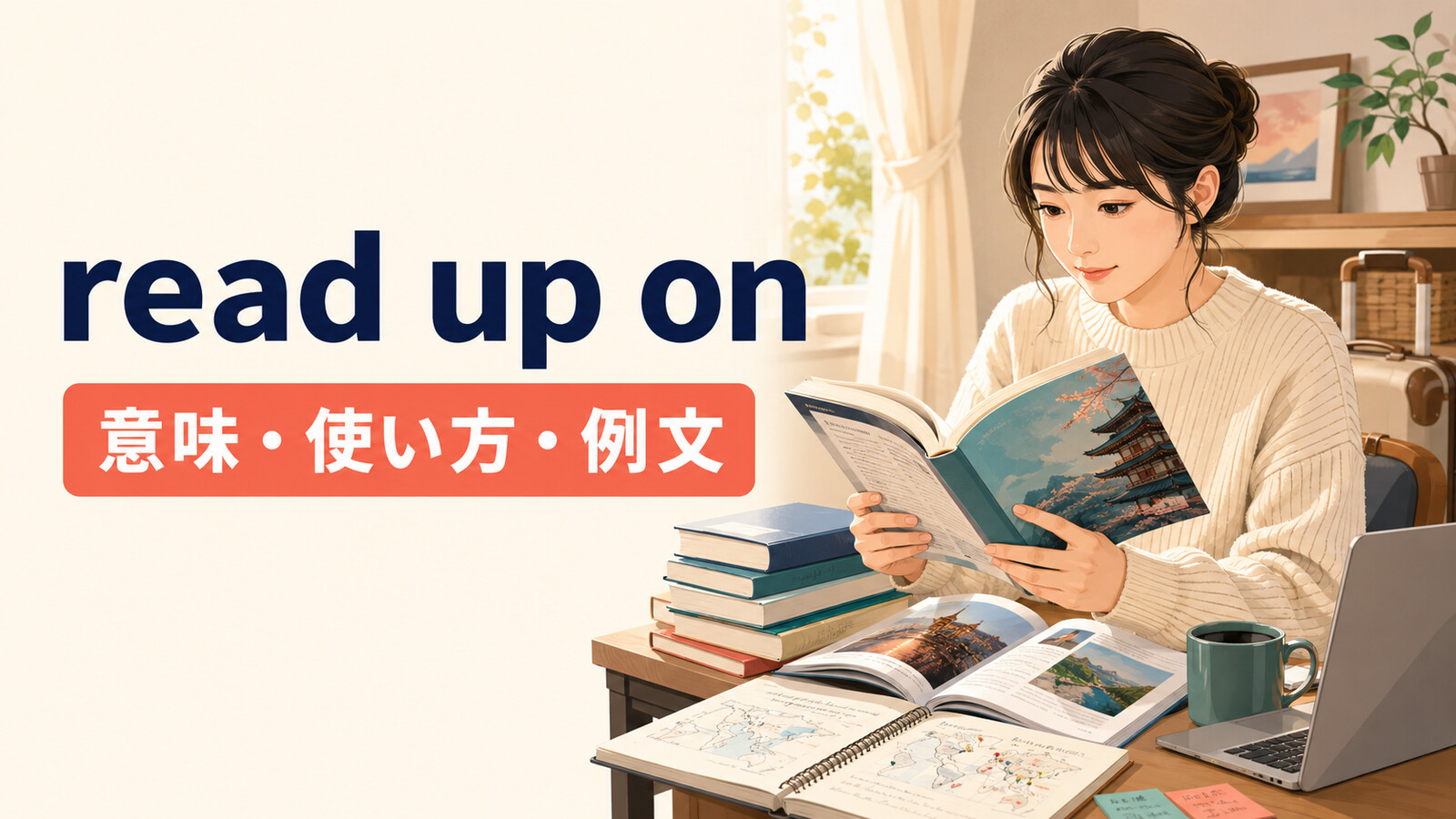 read up onの意味は？「よく調べておく」の使い方とlook up・look intoとの違い