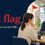 red flagの意味・使い方・warning signとの違いを解説するアイキャッチ画像