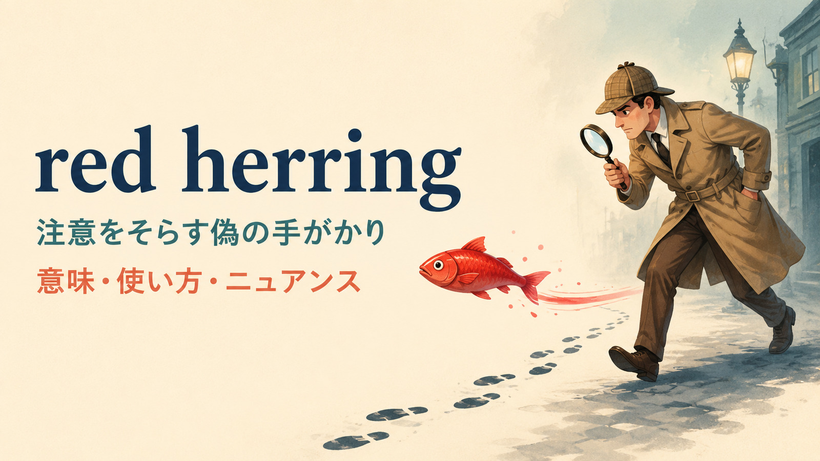 red herringの意味と使い方を解説するアイキャッチ画像