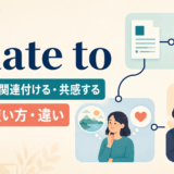 relate toの意味は関係する・関連付ける・共感する