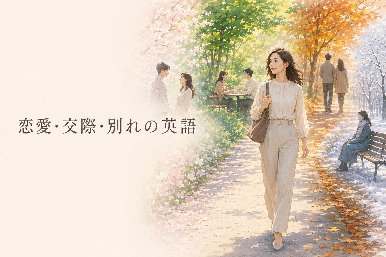 恋愛・交際・別れにまつわる英語表現をまとめた記事のアイキャッチ