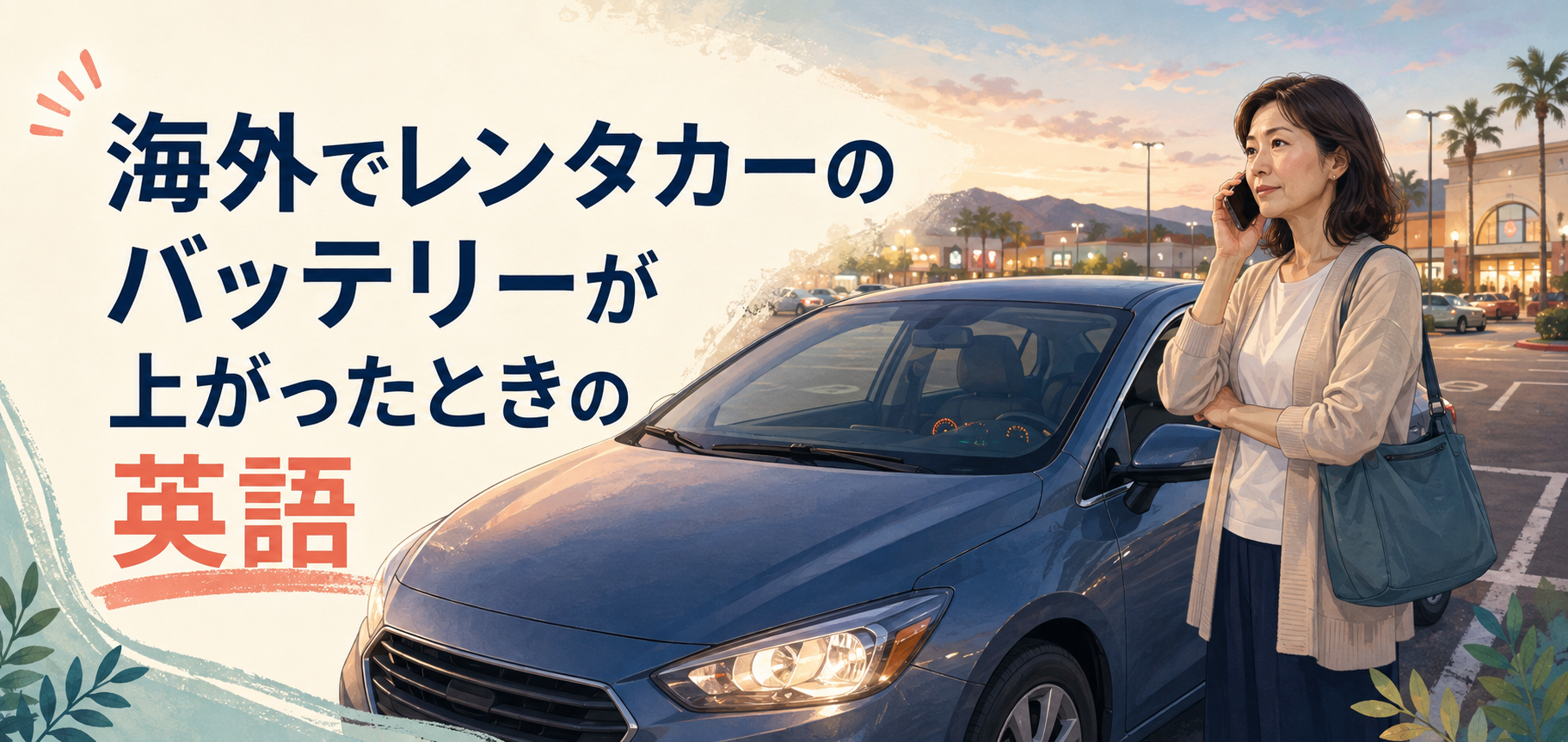 海外でレンタカーのバッテリーが上がったときの英語｜dead battery・ジャンプスタート