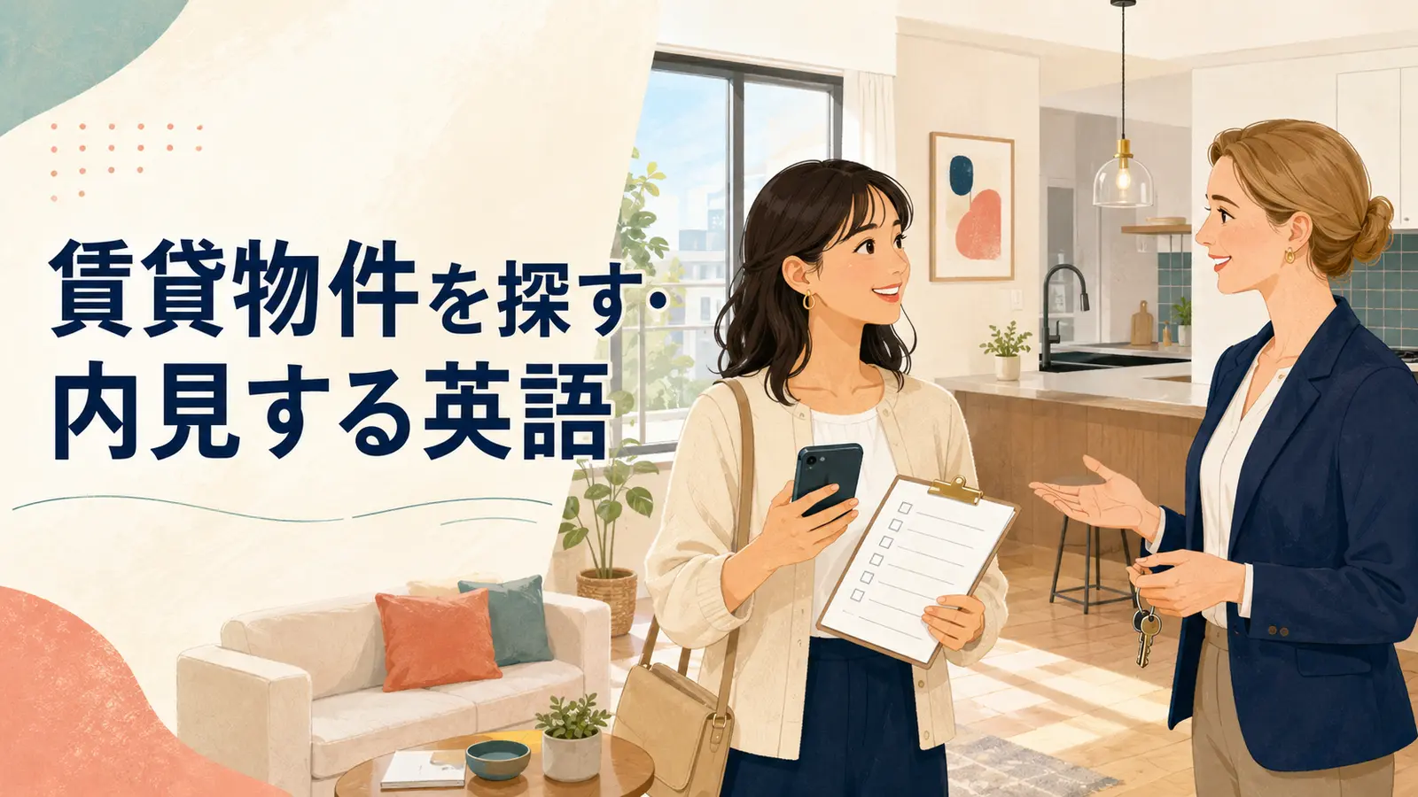 賃貸物件を探す・内見する英語｜空室確認・予約・費用・申込みのフレーズ