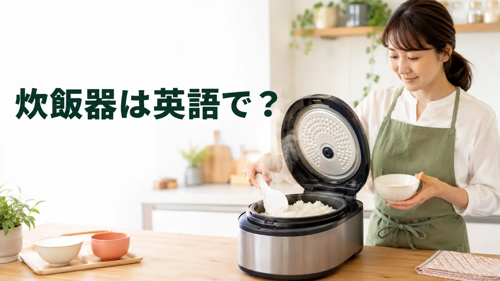 炊飯器は英語で？rice cookerの使い方と「ご飯を炊く・保温する」の表現