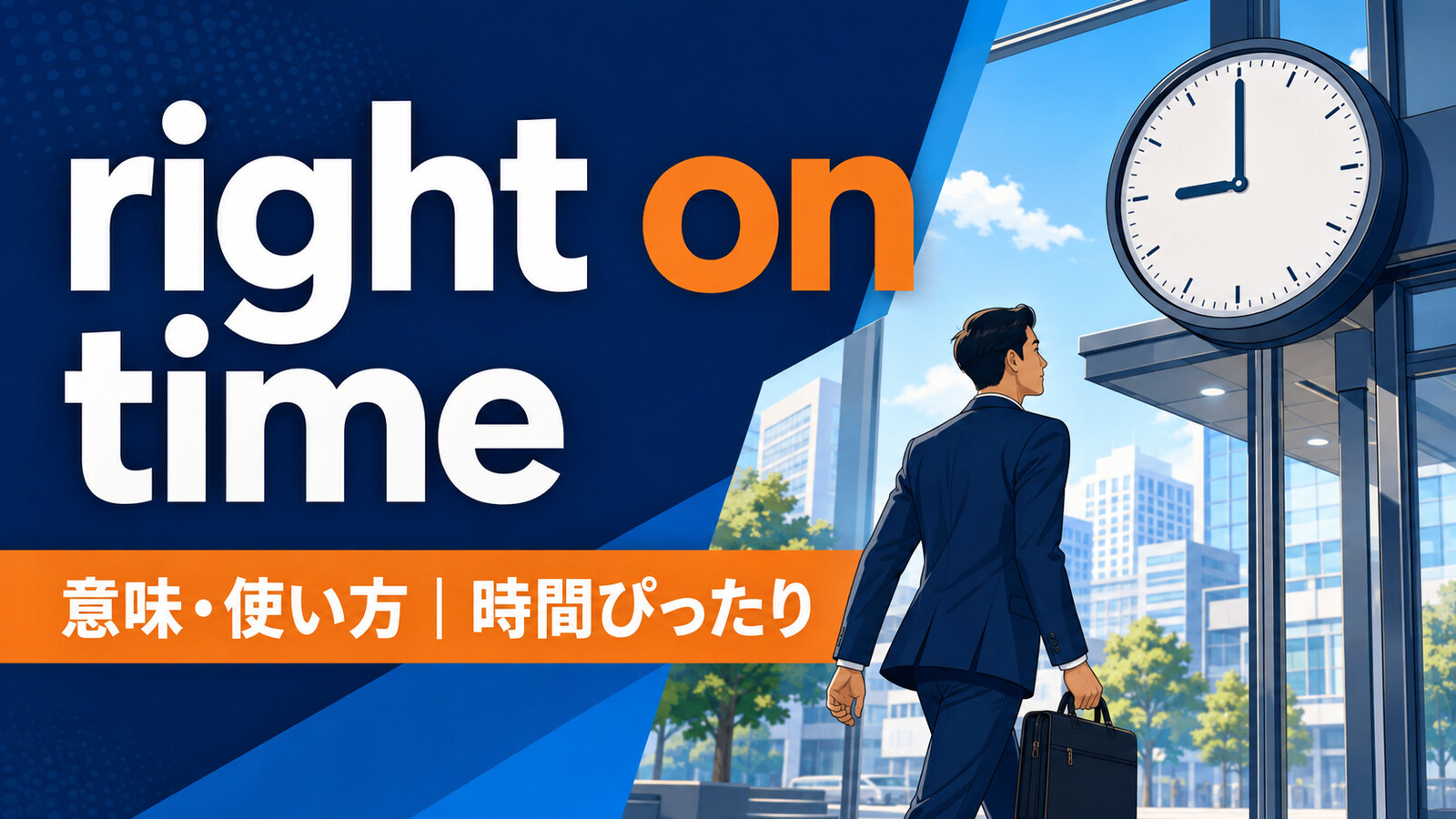 right on timeの意味・使い方と「時間ぴったり」のニュアンス