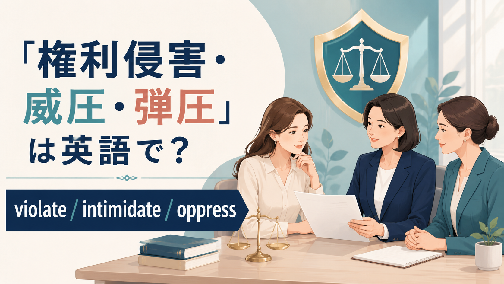「権利侵害・威圧・弾圧」は英語で?violate・intimidate・oppressの違い