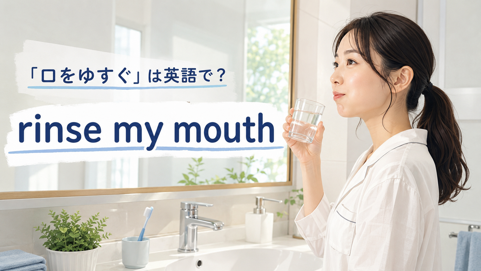 「口をゆすぐ」は英語で？rinse・gargle・swishの違いと簡単な言い換え