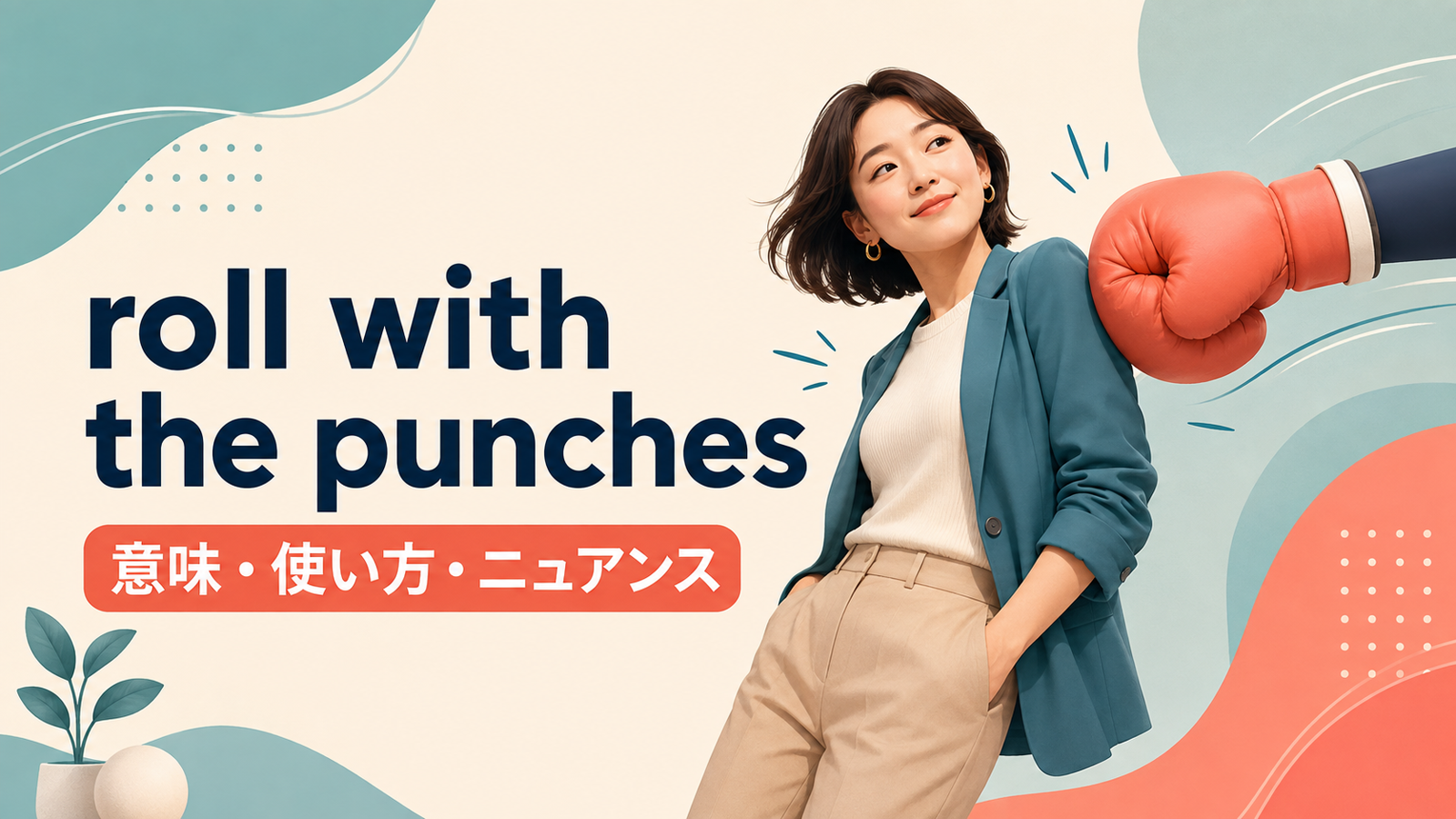 roll with the punchesの意味は？困難を柔軟に乗り切る使い方とgo with the flowとの違い