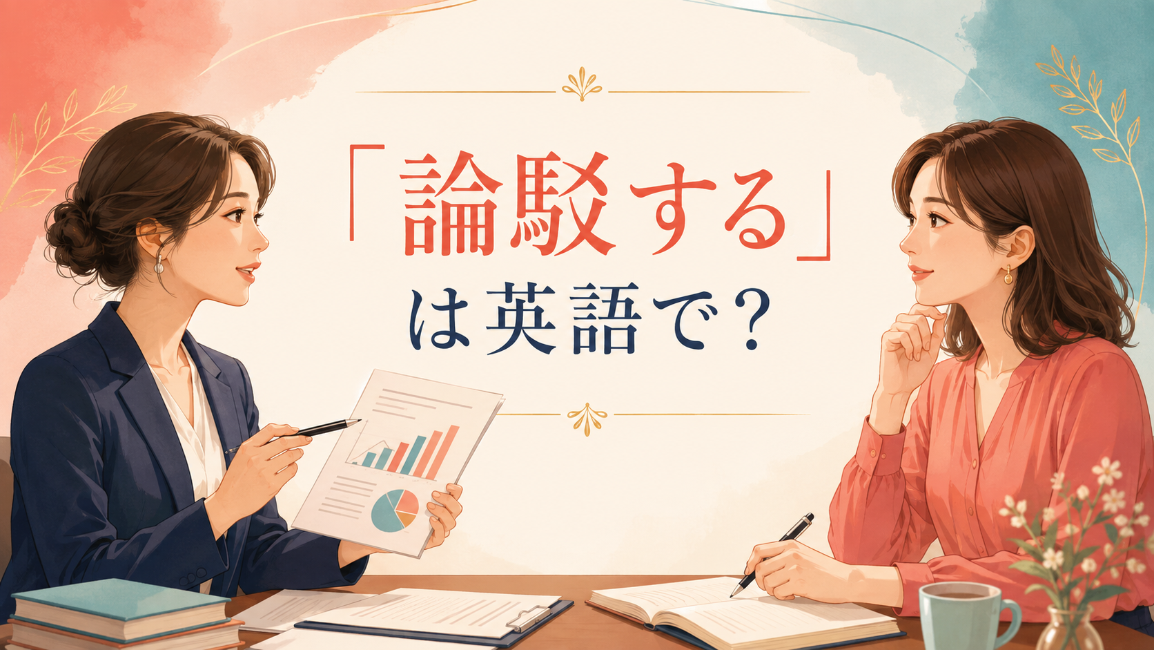 「論駁する」は英語で？と根拠を示して議論する場面