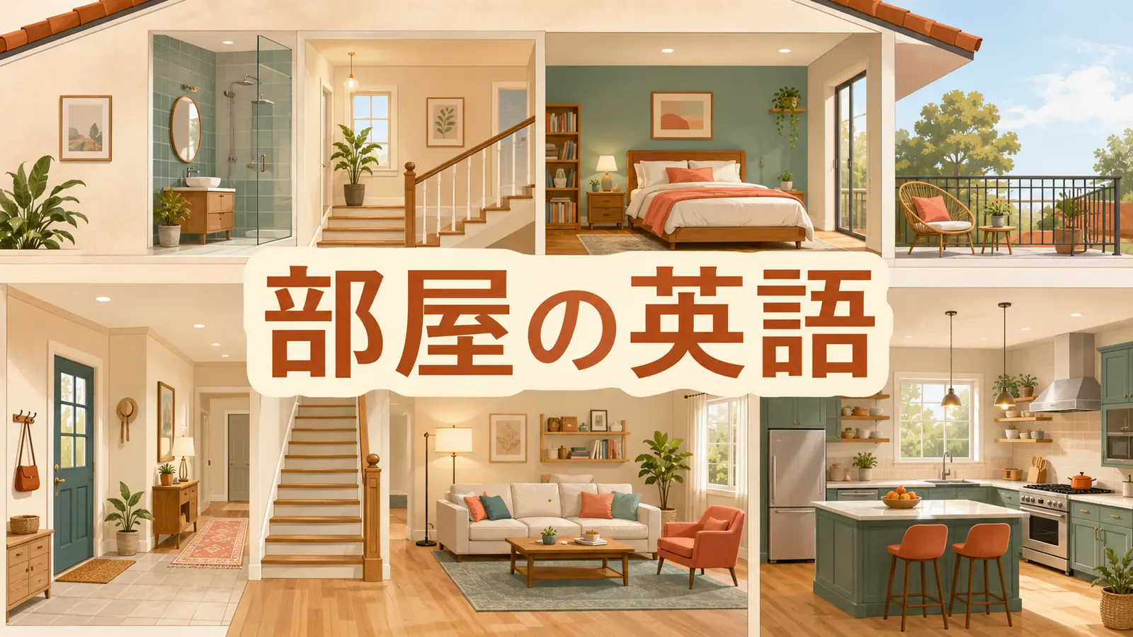 玄関・廊下・リビング・寝室・キッチンなど部屋の英語