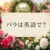 バラは英語でと紹介する赤・ピンク・白・黄色のバラ園